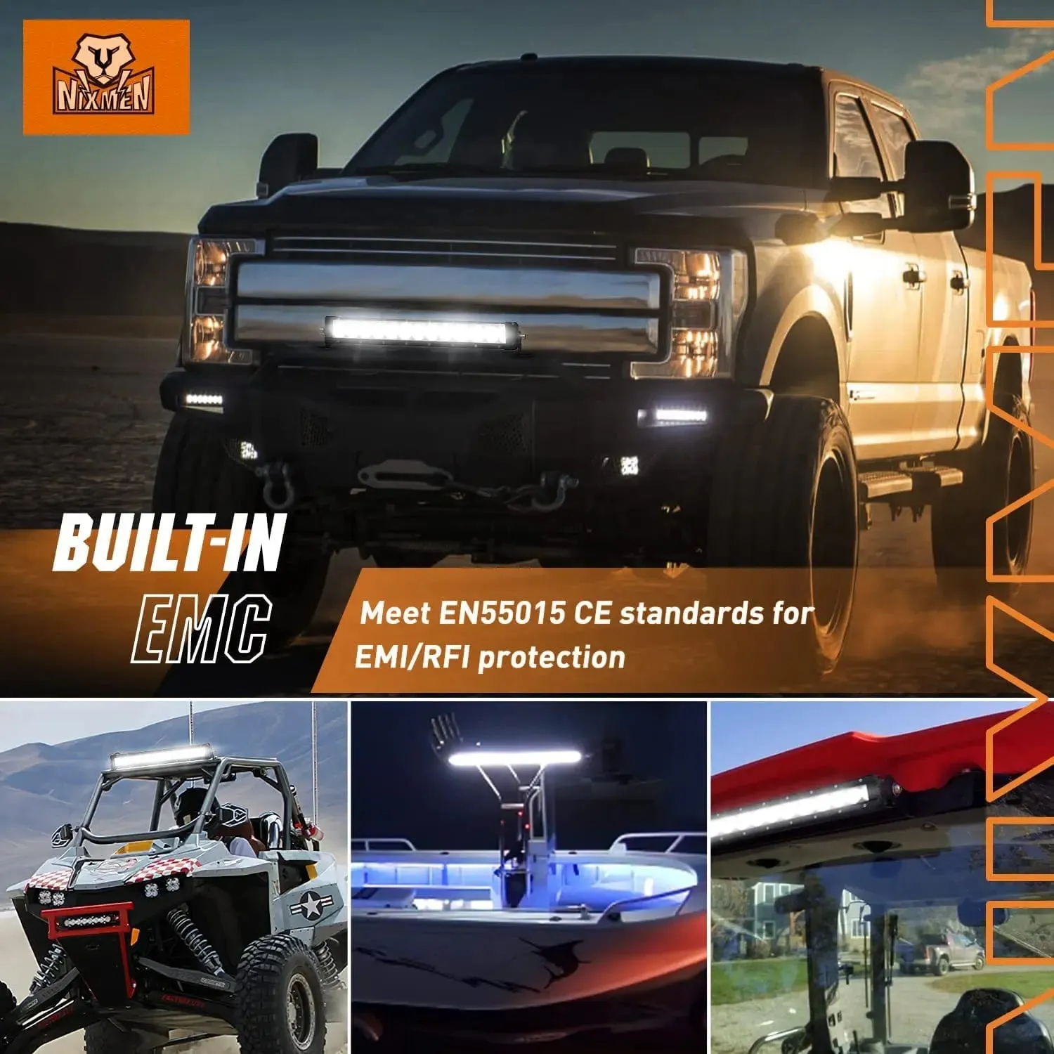 16 Inch 60W 7200LM Slim Spot Flood Osram P8-5W Chips Led Light Bar