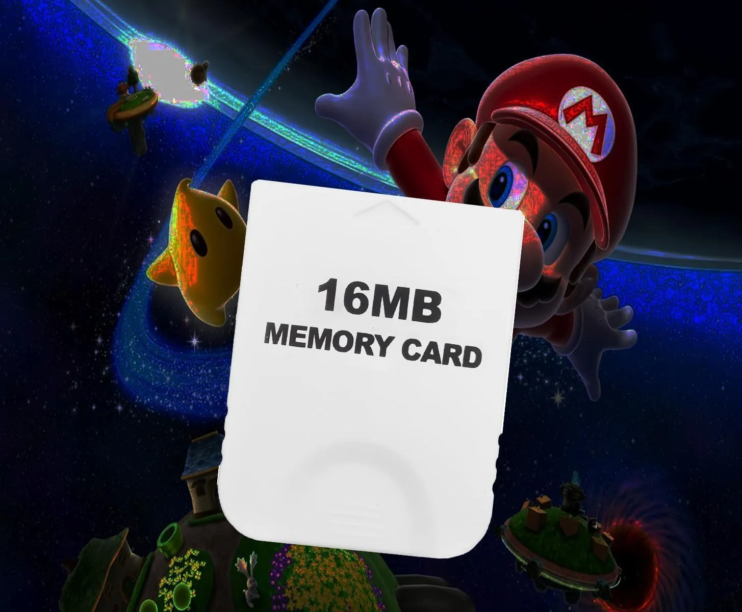16MB(251 Blocks) High Speed Gamecube Memory Card, Game Memory Card Compatible for Nintendo Gamecube and Wii Console Accessory Kits - White