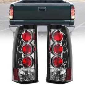 1999-2006 GMC Sierra 1999-2002 Chevy Silverado Tail light Assembly Rear Lamp Smoke Housing Rear Lamp Replacement Only Fits Fleetside Models Driver Passenger Side