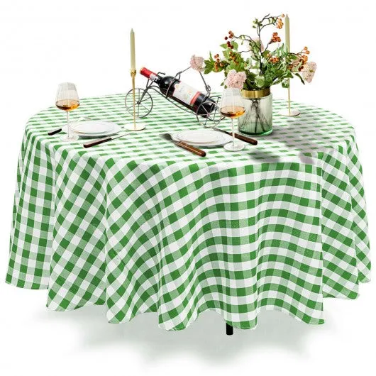 2 Pcs Stain Resistant and Wrinkle Resistant Table Cloth-Green