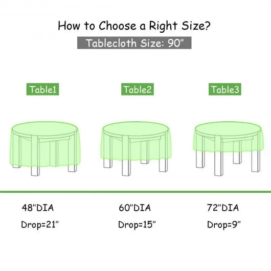 2 Pcs Stain Resistant and Wrinkle Resistant Table Cloth-Green