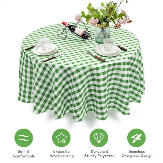 2 Pcs Stain Resistant and Wrinkle Resistant Table Cloth-Green