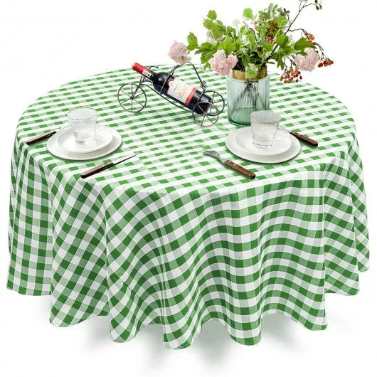 2 Pcs Stain Resistant and Wrinkle Resistant Table Cloth-Green