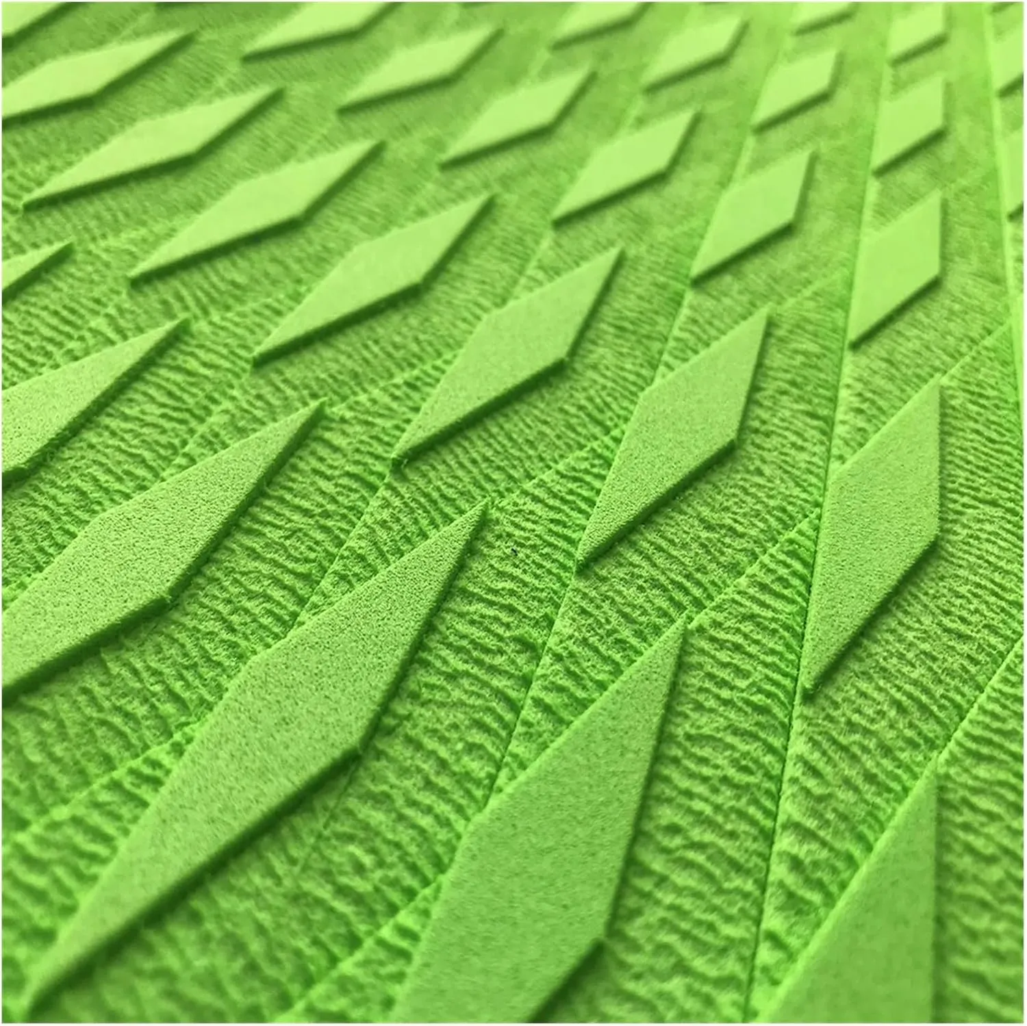 4pcs/Lot EVA Surfboard Pads SUP Surf Kiteboard Skimboard Stand Up Paddleboard Traction Grip 38 * 25.4cm Mat DIY Diamond(Green)