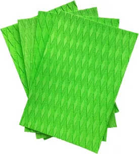 4pcs/Lot EVA Surfboard Pads SUP Surf Kiteboard Skimboard Stand Up Paddleboard Traction Grip 38 * 25.4cm Mat DIY Diamond(Green)