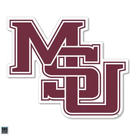 90's MSU Interlocking 6" Decal – Maroon Logo