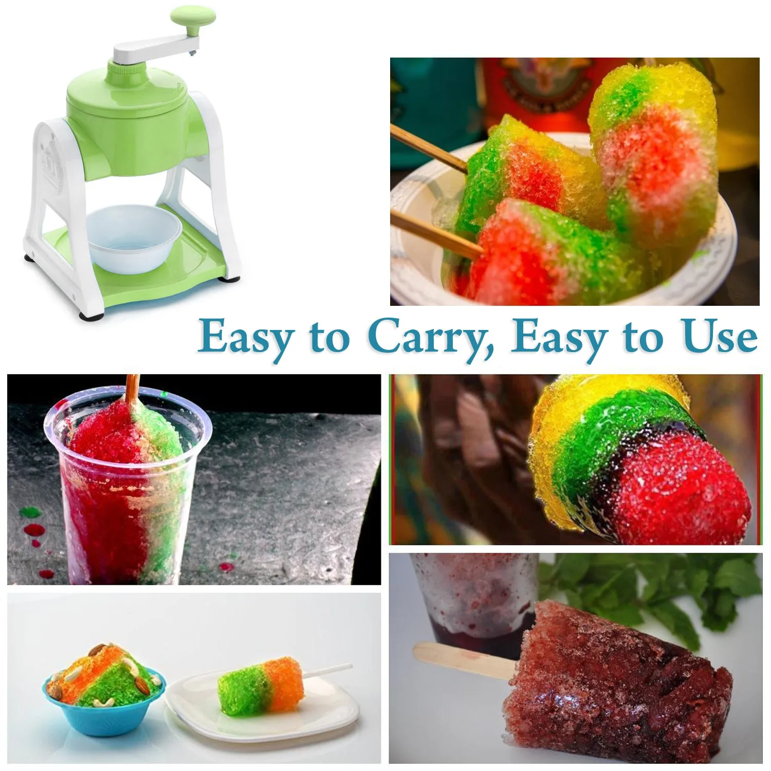 A Ice Gola Maker Ice Snow Maker Machine | Ice Crusher | Indoor Outdoor Manual With Steel Blade & Antislip Grip