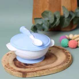 Baby Blue Suction Bowl with Spoon