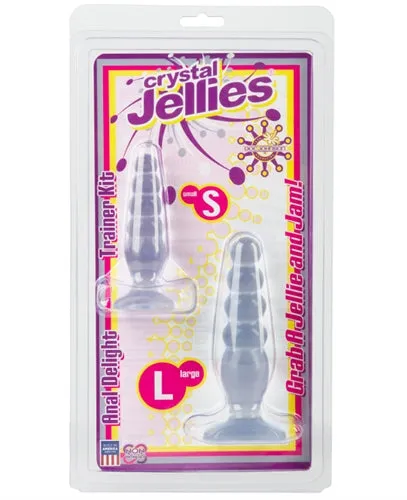 Beginner's Crystal Jelly Anal Training Plugs - Small and Medium Sizes
