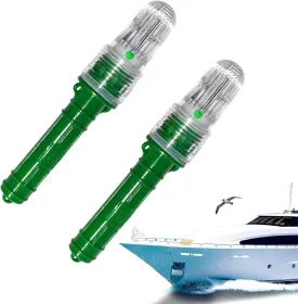Boat Flares, Boat Flares Coast Guard Approved Marine, Waterproof Emergency Signals for Fishing Nets, Buoys & Boats, Electronic Boat Distress Flare (Green-2PCS)