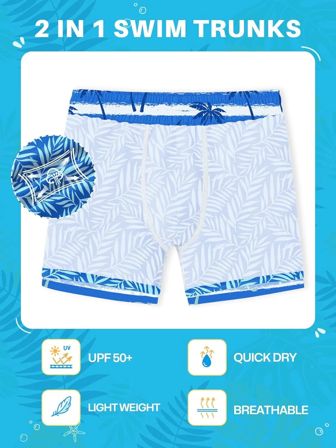 Boys 4th of July Summer Compression Liner Beach Swim Trunks American Flag Adjustable Drawstring Board Shorts 6-16 Years