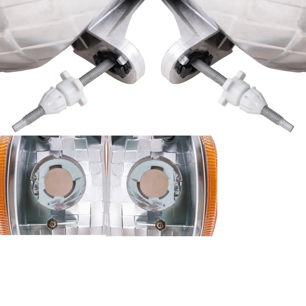 Brock Aftermarket Replacement Driver Left Passenger Right Halogen Headlight And Park/Signal Light 4 Piece Set Compatible with 1998-2001 Mercury Mountaineer
