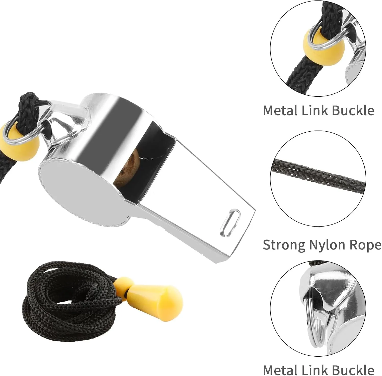 Bsofing Whistle, Whistle for Coaches, Whistles, Coaches Whistle, Coaches Whistle with Lanyard, Whistle for Teachers, Whistles for Adults with Lanyard, Referee Whistle, Loud Crisp Sound