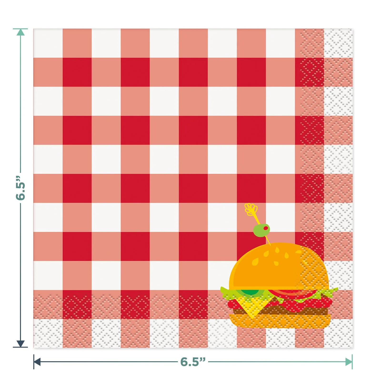 Classic BBQ Party Paper Dinner Plates and Lunch Napkins For Cookouts and Picnics (Serves 16)