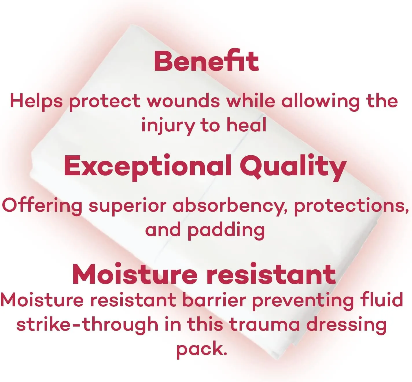 Dealmed 12" x 30" Multi-Trauma Dressing  Sterile Emergency Oversized Pad, Superior Absorbency, Protection and Padding, Wound Care Product for First Aid Kit (Pack of 5)