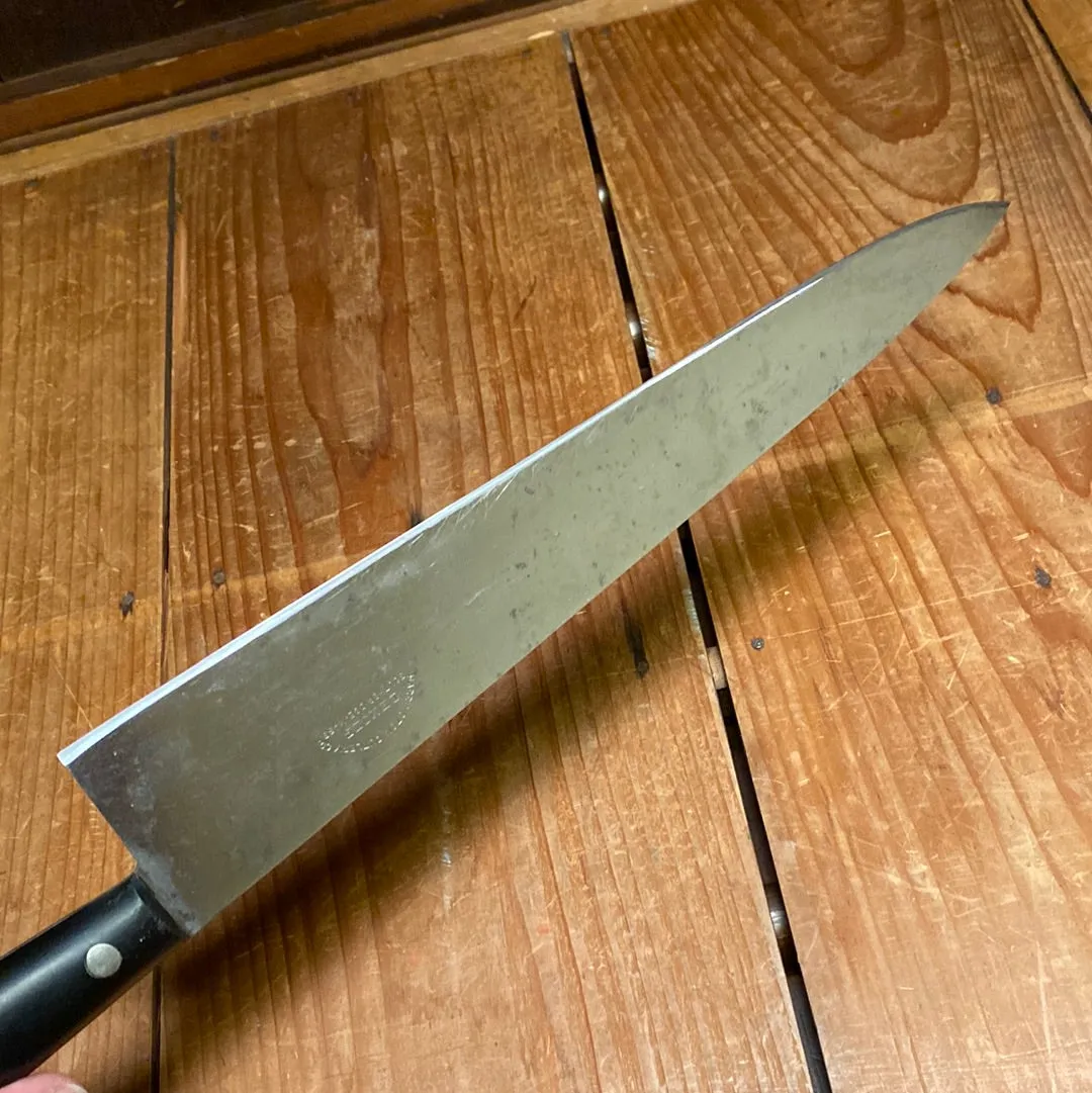 Dexter Harrington Cutlery Co 9.75" Chef Carbon Steel Gutta Percha 1902-1920's