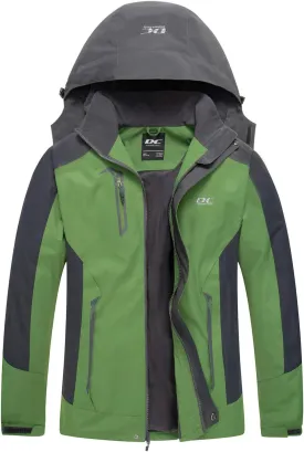 Diamond Candy Men's Hooded Waterproof Jacket Lightweight Rain Jacket Outdoor Casual Sportswear