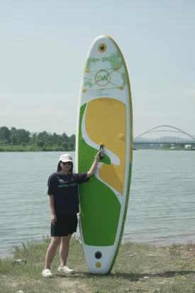 Inflatable Stand Up Paddle Boards with Premium SUP Paddle Board Accessories, Wide Stable Design with Backpack, Non-Slip Comfort Deck for Youth & Adults