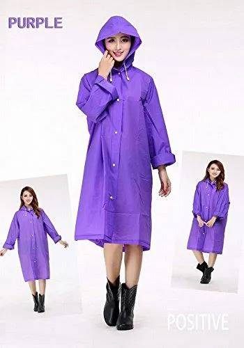 KaLaiXing Portable Raincoat Rain Poncho with Hoods and Sleeves, Keep The Rain / Snow / Water off Your Clothes, for Camping / travel / Mountaineering--red