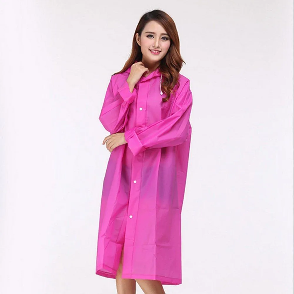 KaLaiXing Portable Raincoat Rain Poncho with Hoods and Sleeves, Keep The Rain / Snow / Water off Your Clothes, for Camping / travel / Mountaineering--red