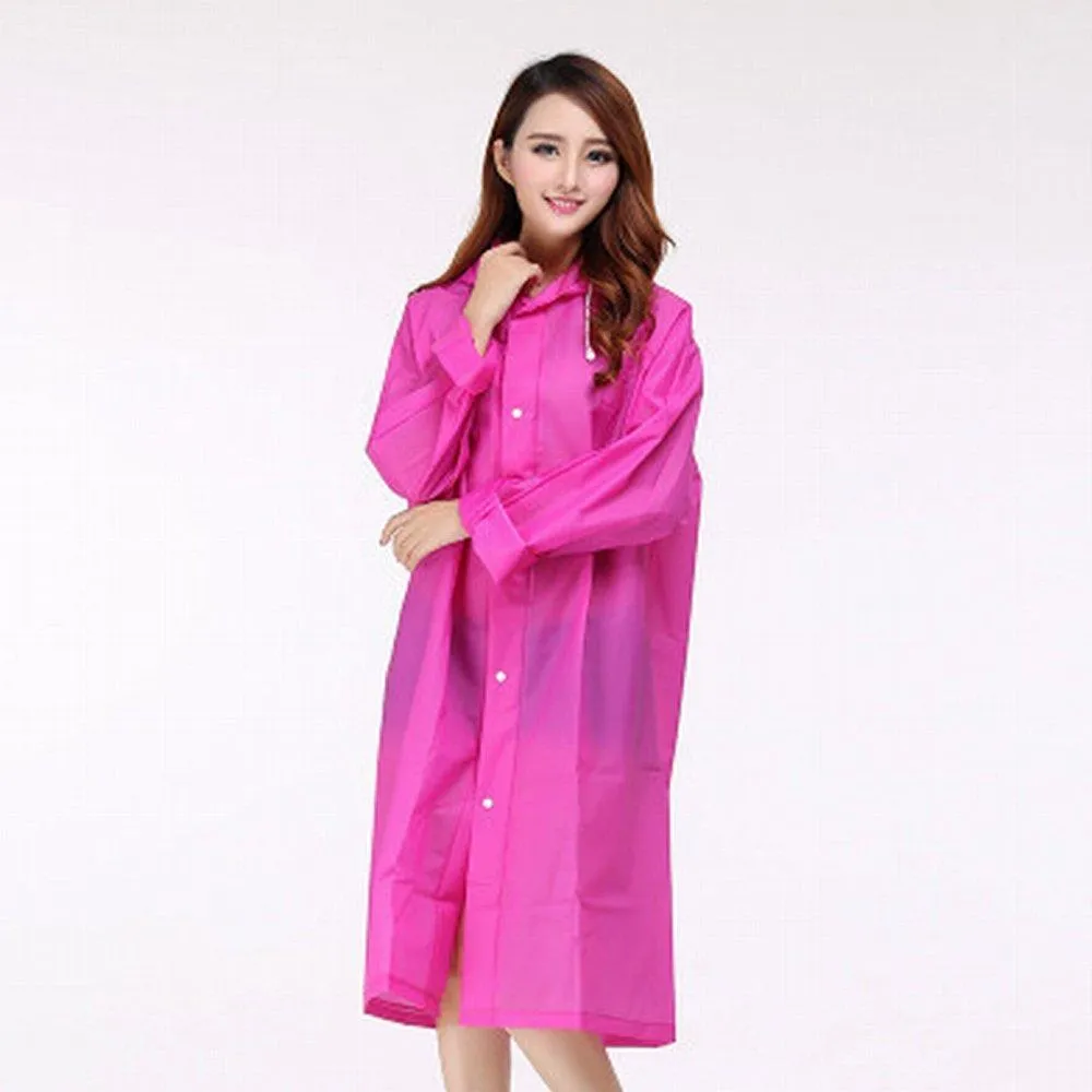KaLaiXing Portable Raincoat Rain Poncho with Hoods and Sleeves, Keep The Rain / Snow / Water off Your Clothes, for Camping / travel / Mountaineering--red