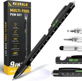 KEZKALS Fathers Day Dad Gifts for Dad Husband, 9 in 1 Multitool Pen, Fathers Day Mens Gifts from Daughter Wife Son, Father's Day Gifts for Dad Him Grandpa Anniversary Birthday Graduation Gifts for Men