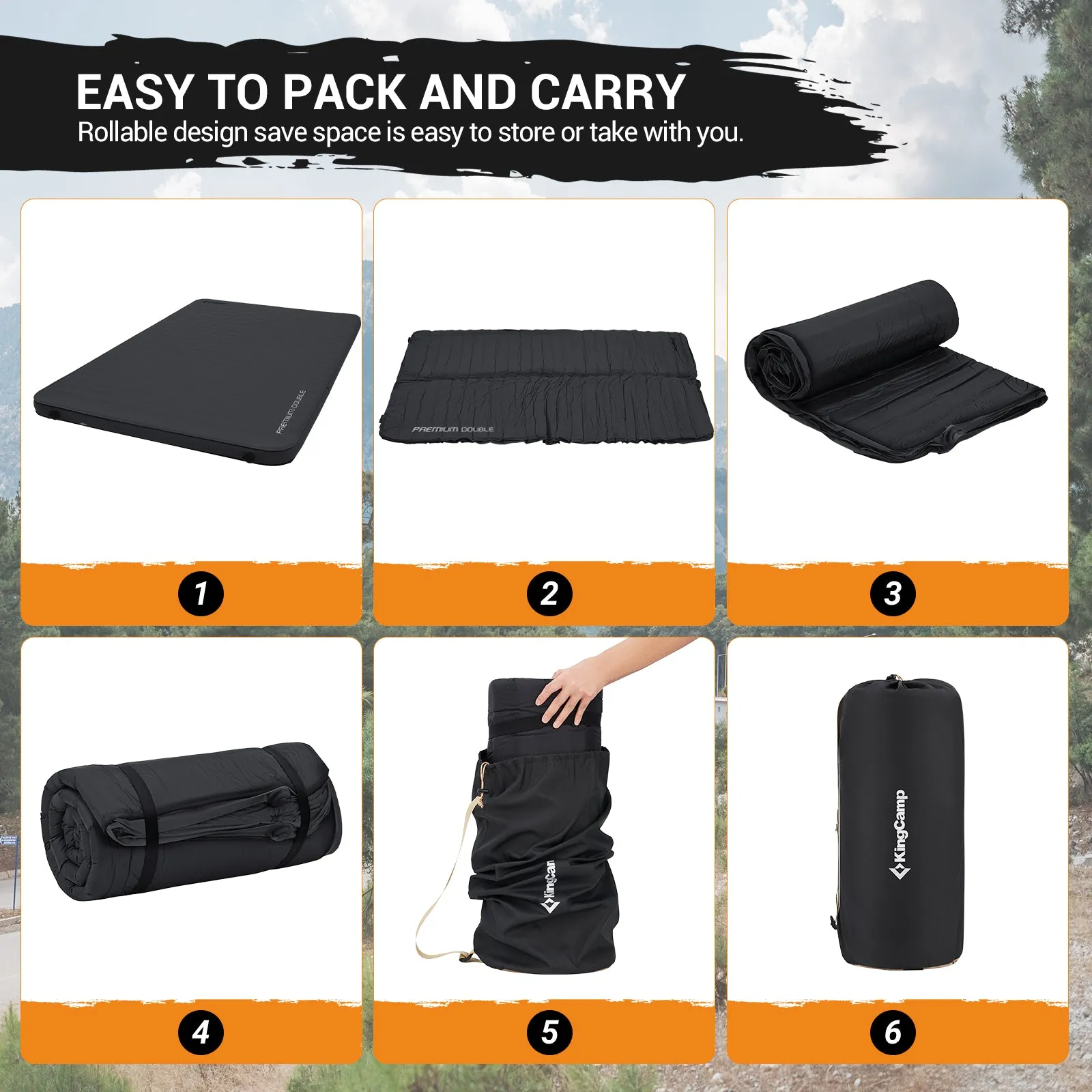 KingCamp Self Inflating Foam Sleeping Pad Double/Single