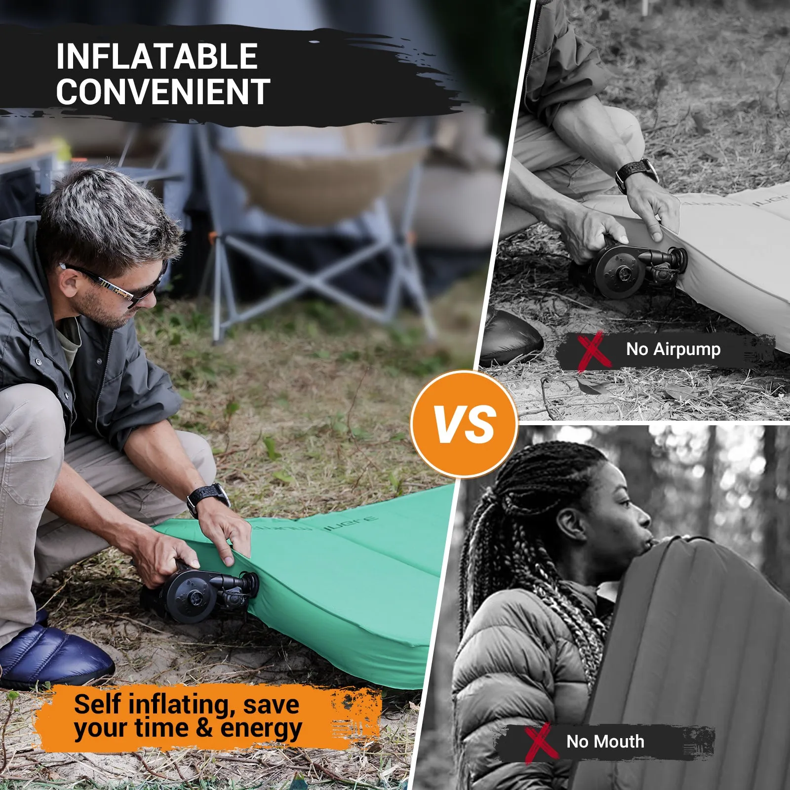 KingCamp Self Inflating Foam Sleeping Pad Double/Single