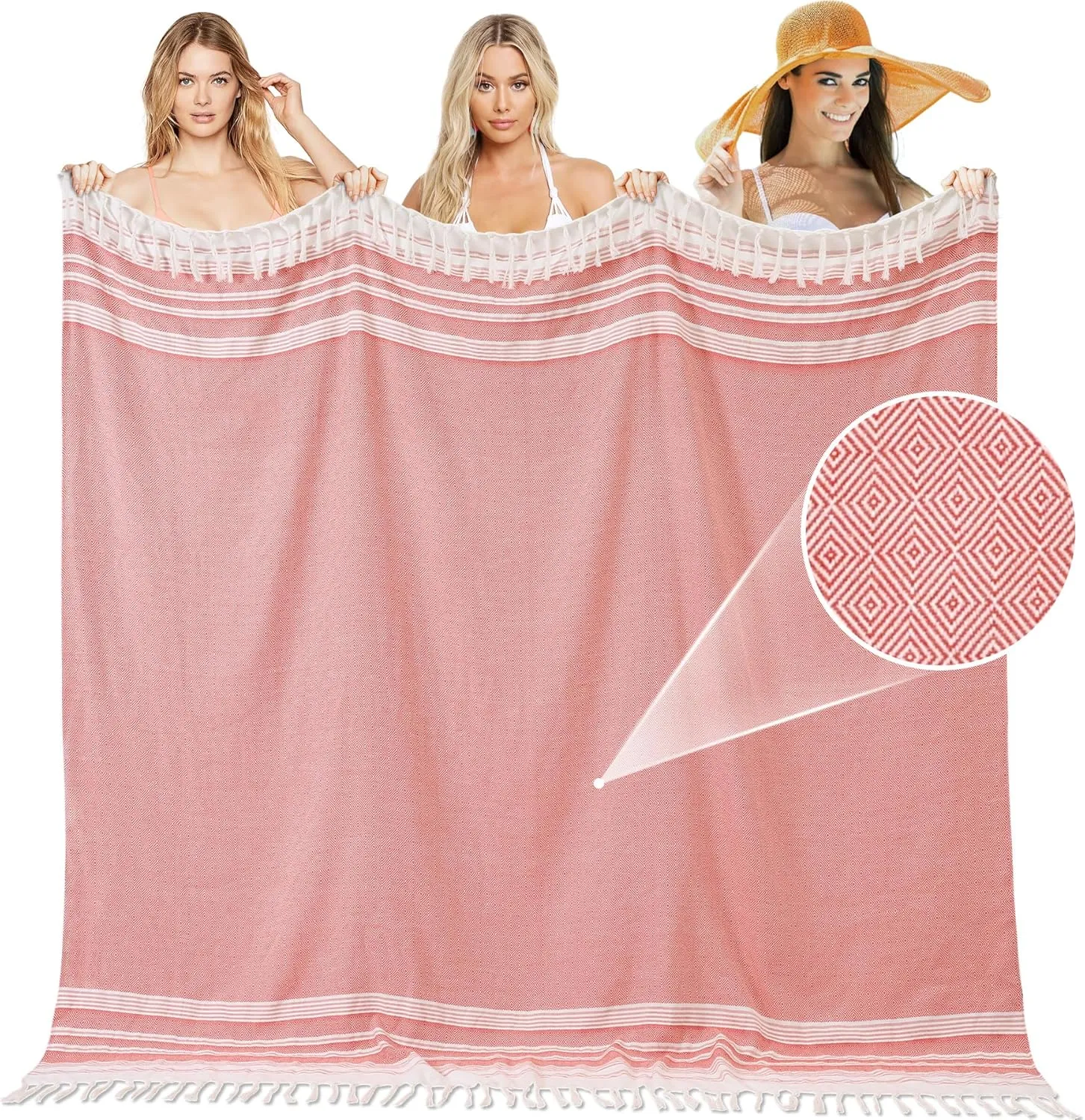 Large Throw Blanket Yoga Blanket Turkish Beach Towel Women Birthday Ideas Mother Day Grandma Grandmother Wife Sister Girlfriend Her Female Boss Teacher Appreciation Thank You Retirement