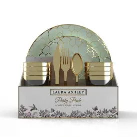 Mint Gold Coupe Pattern 56 Pc Party Set (Setting for 8)