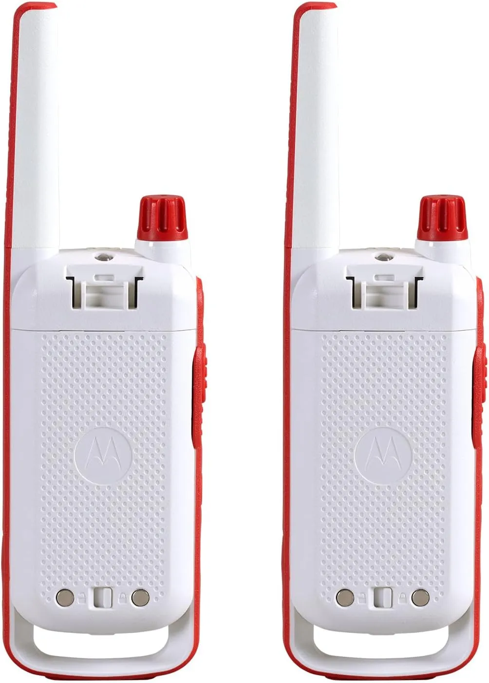 Motorola Solutions, Portable FRS, T478, Talkabout, Two-Way Radios, Red Cross, Emergency Preparedness, Rechargeable, W/Charging Dock, 22 Channel, 35 Mile, White, 2 Pack