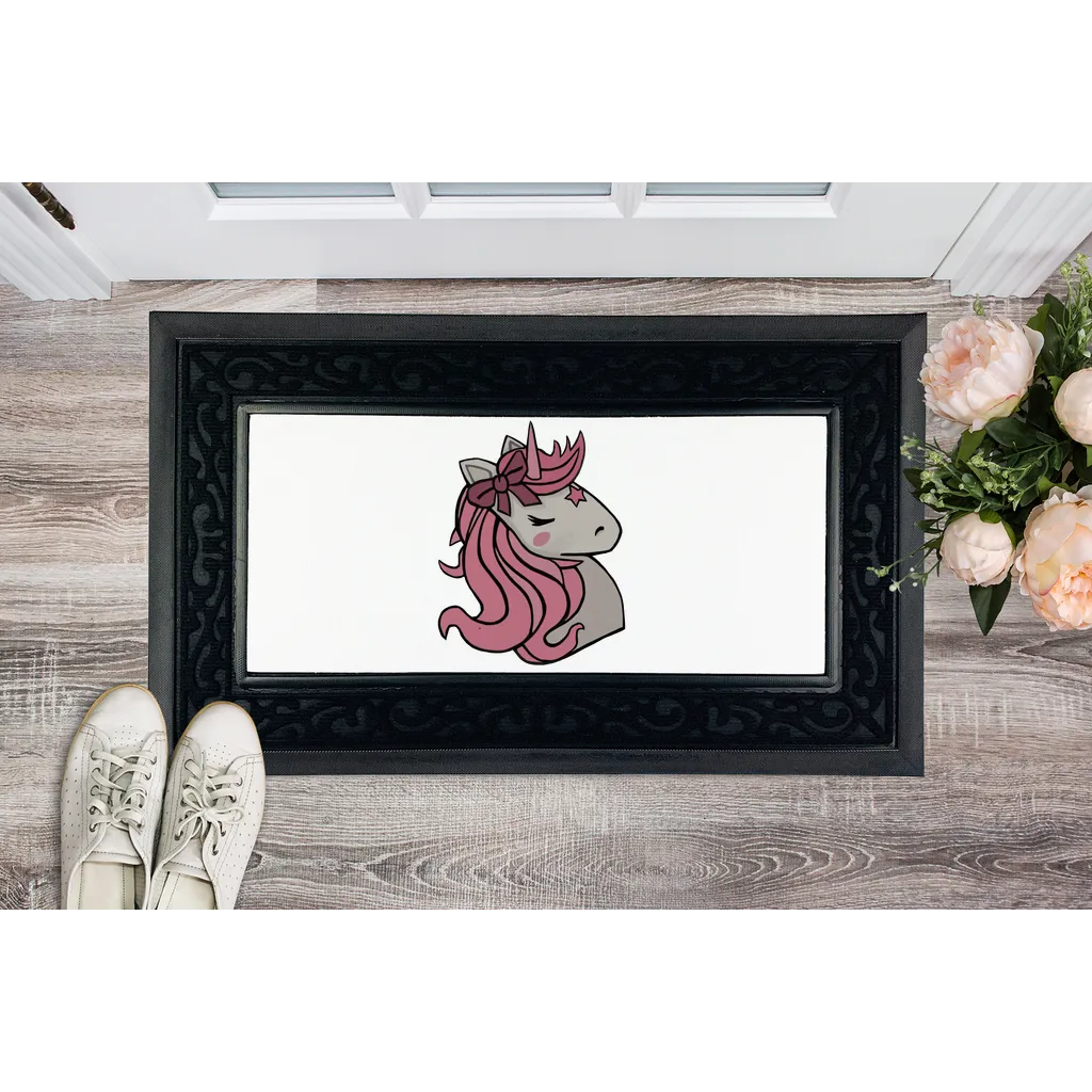 Pink Unicorn Sublimation Heavy Duty Door Mat