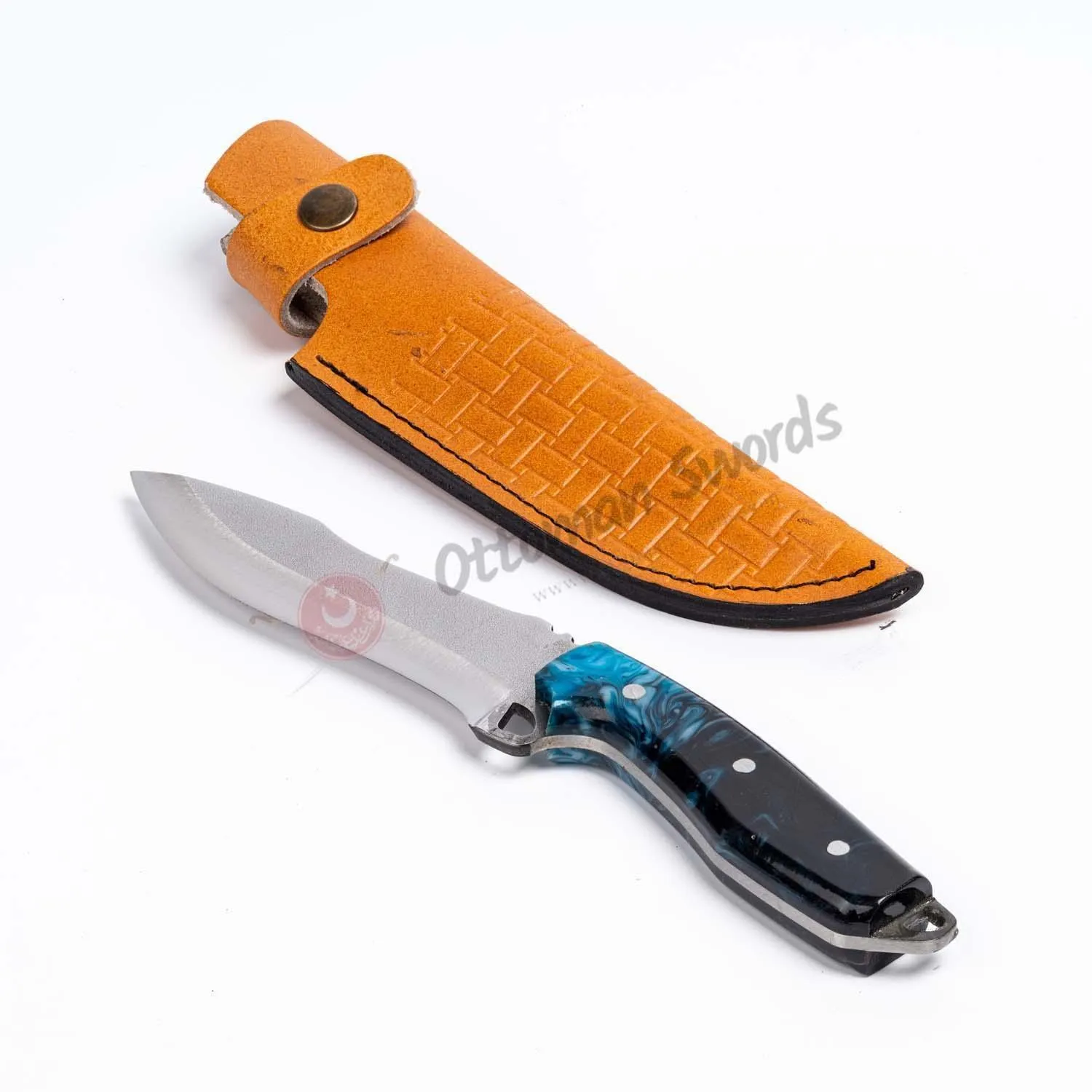 Resin Handle Custom Hunting Knife Wavy