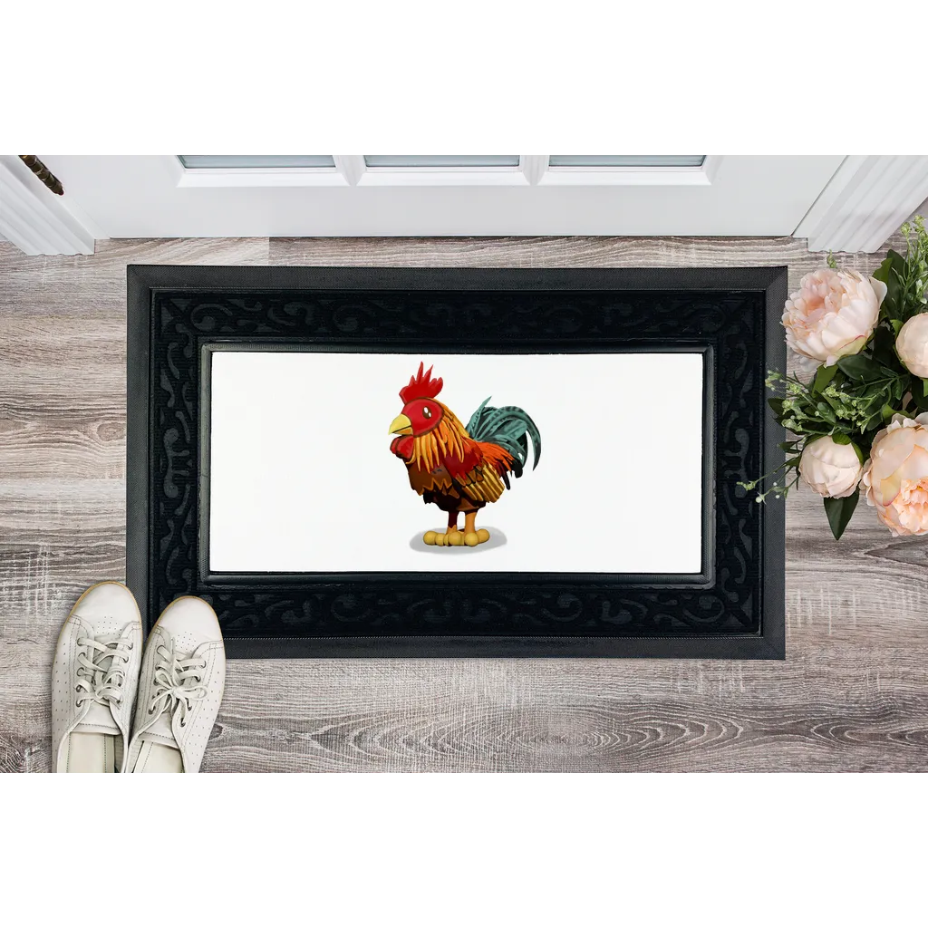 Rooster Sublimation Heavy Duty Door Mat
