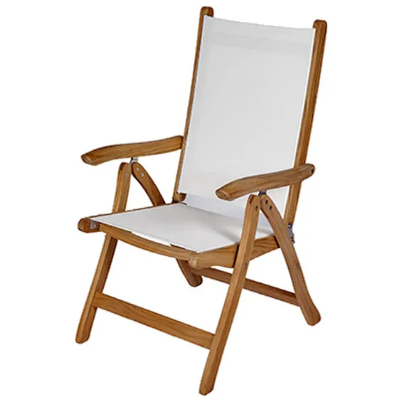 Royal Teak Gala 64"-80"-96" Expansion Table With 6 Florida Sling Chairs