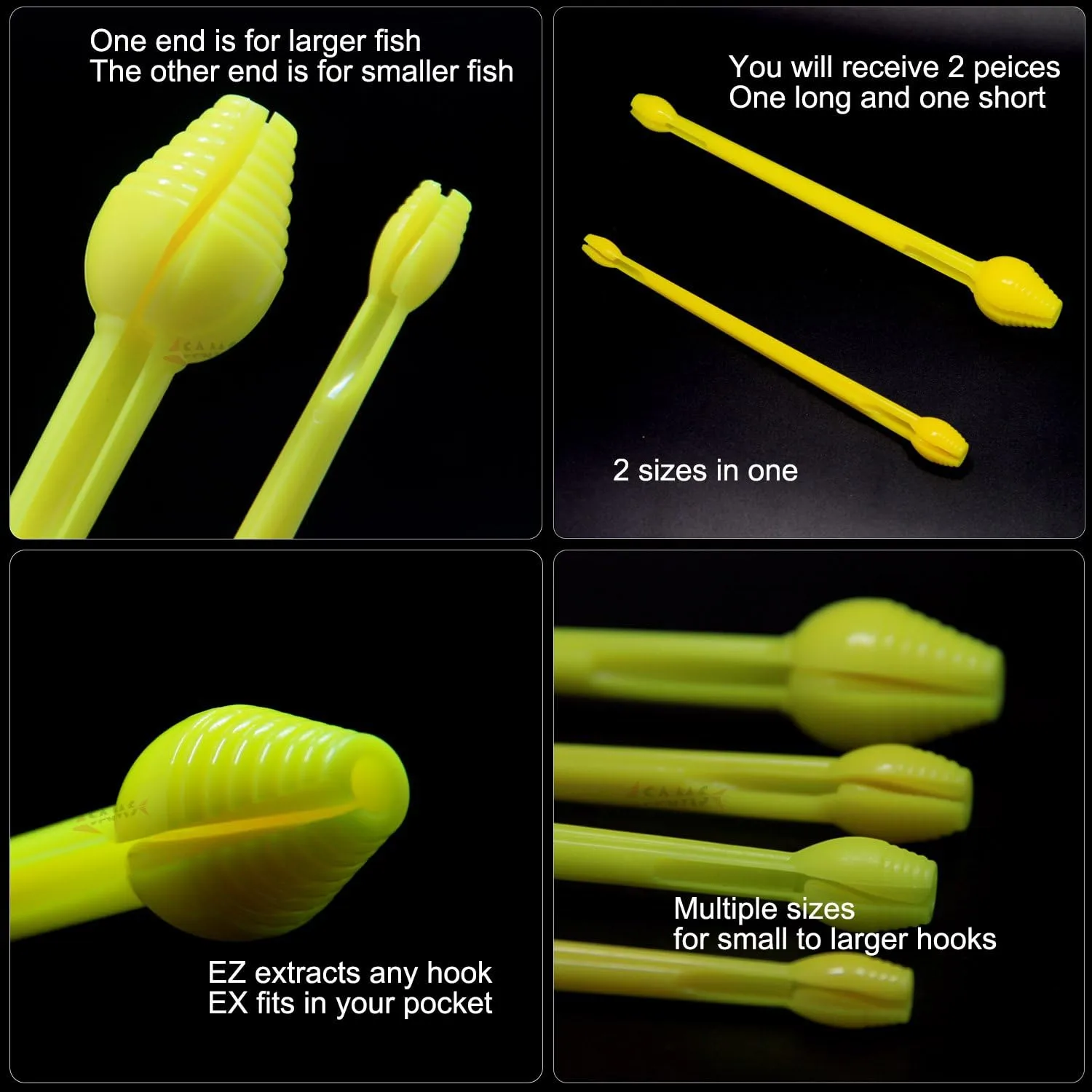 SAMSFX Fishing Hook Disgorger Snelled Fish Hook Remover Tool 2PCS in Pack