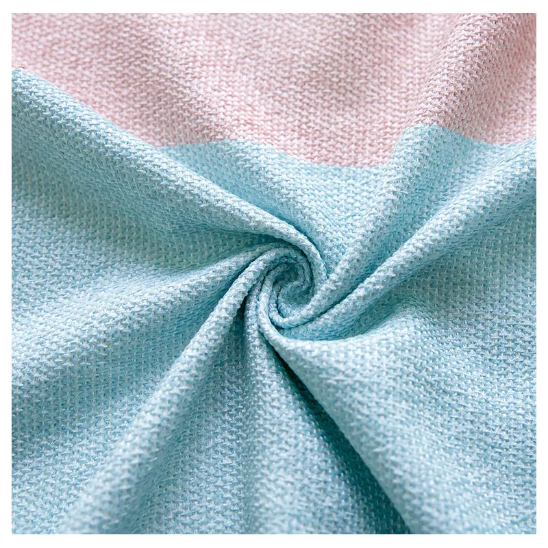 Striped Jacquard Cotton Linen Tablecloth Rectangular Table Cloth