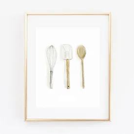 utensils art print